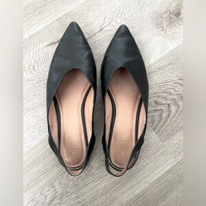 Halogen leather slingback flats
